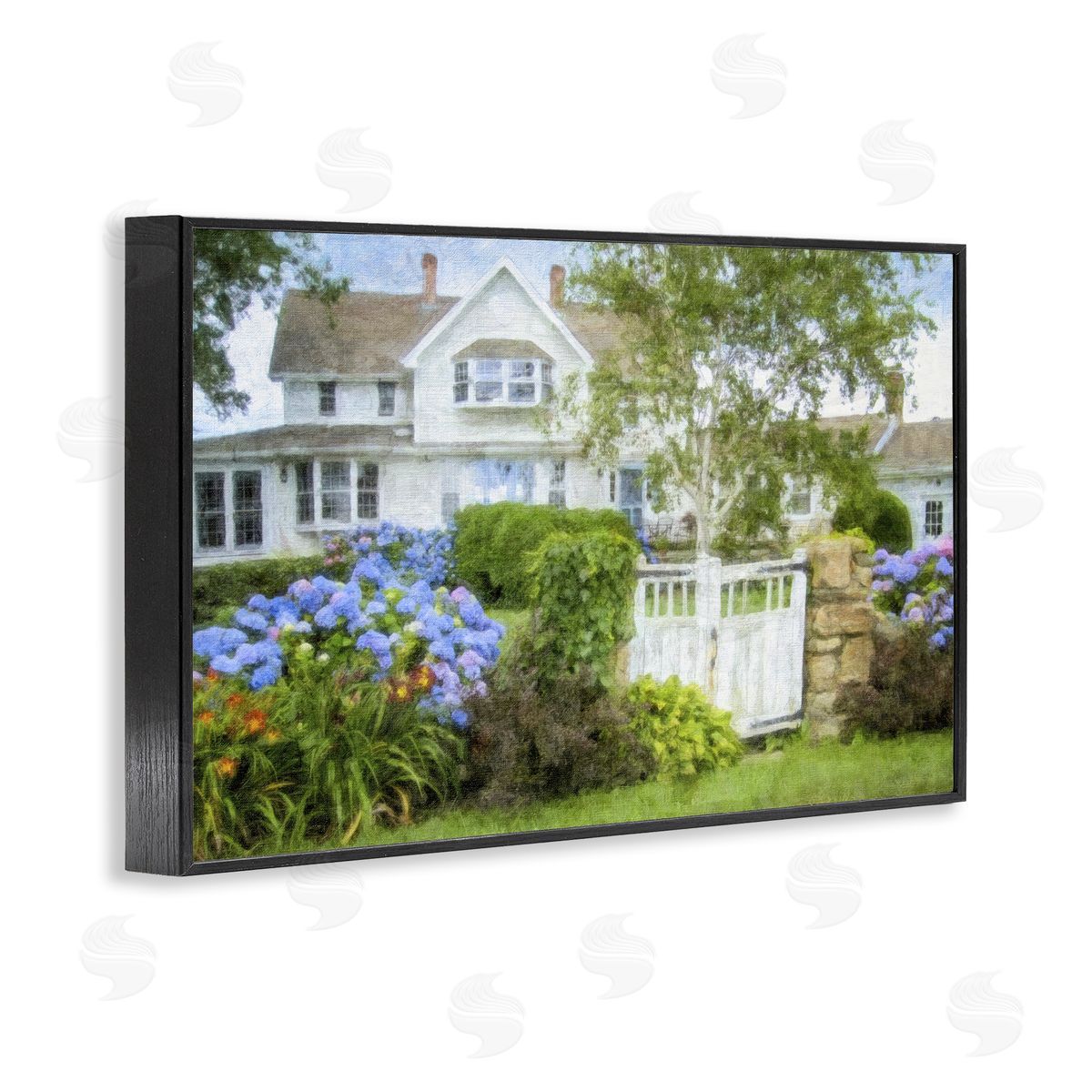 Beach Getaway Cottage Black Frame Print Wall Art, Home Decor by Graffi*tee Studios