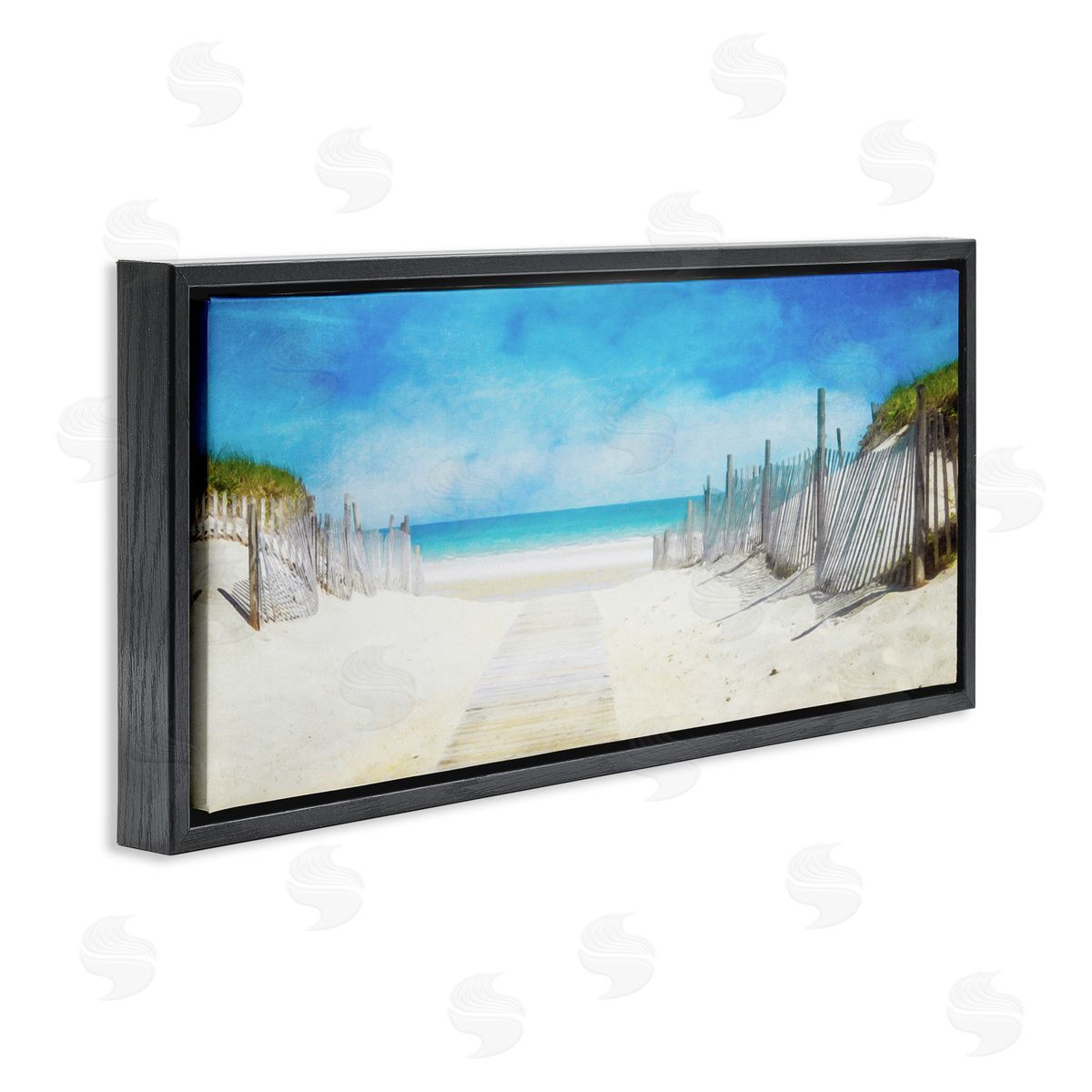 Dunes Of The Cape Black Floating Frame Canvas Wall Art, Home Decor by Graffi*tee Studios
