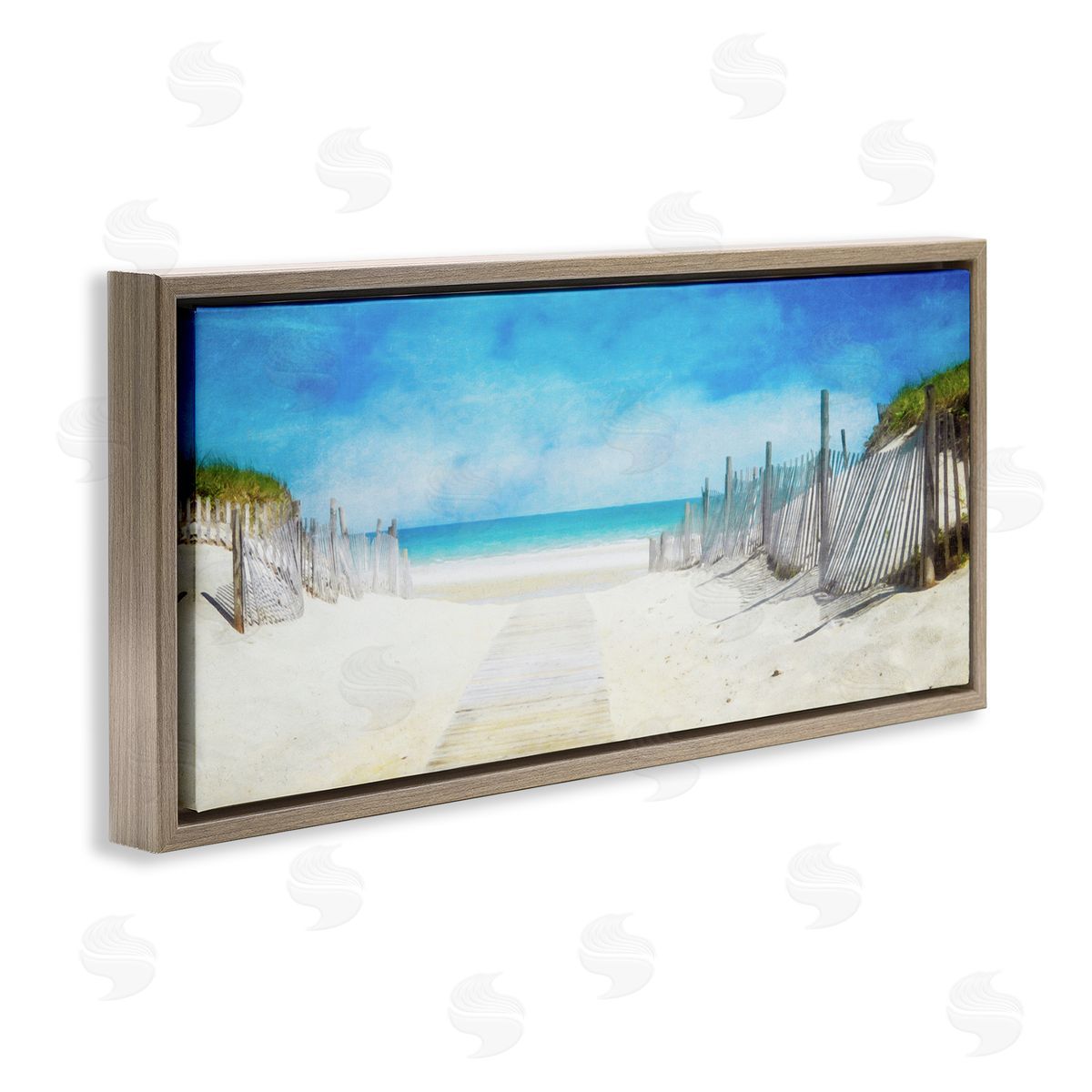 Dunes Of The Cape Brown Floating Frame Canvas Wall Art, Home Decor by Graffi*tee Studios