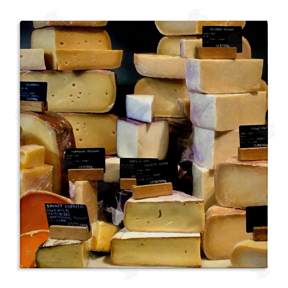 Graffitee Studios Various Cheeses Still Life Canvas Wall Art Print