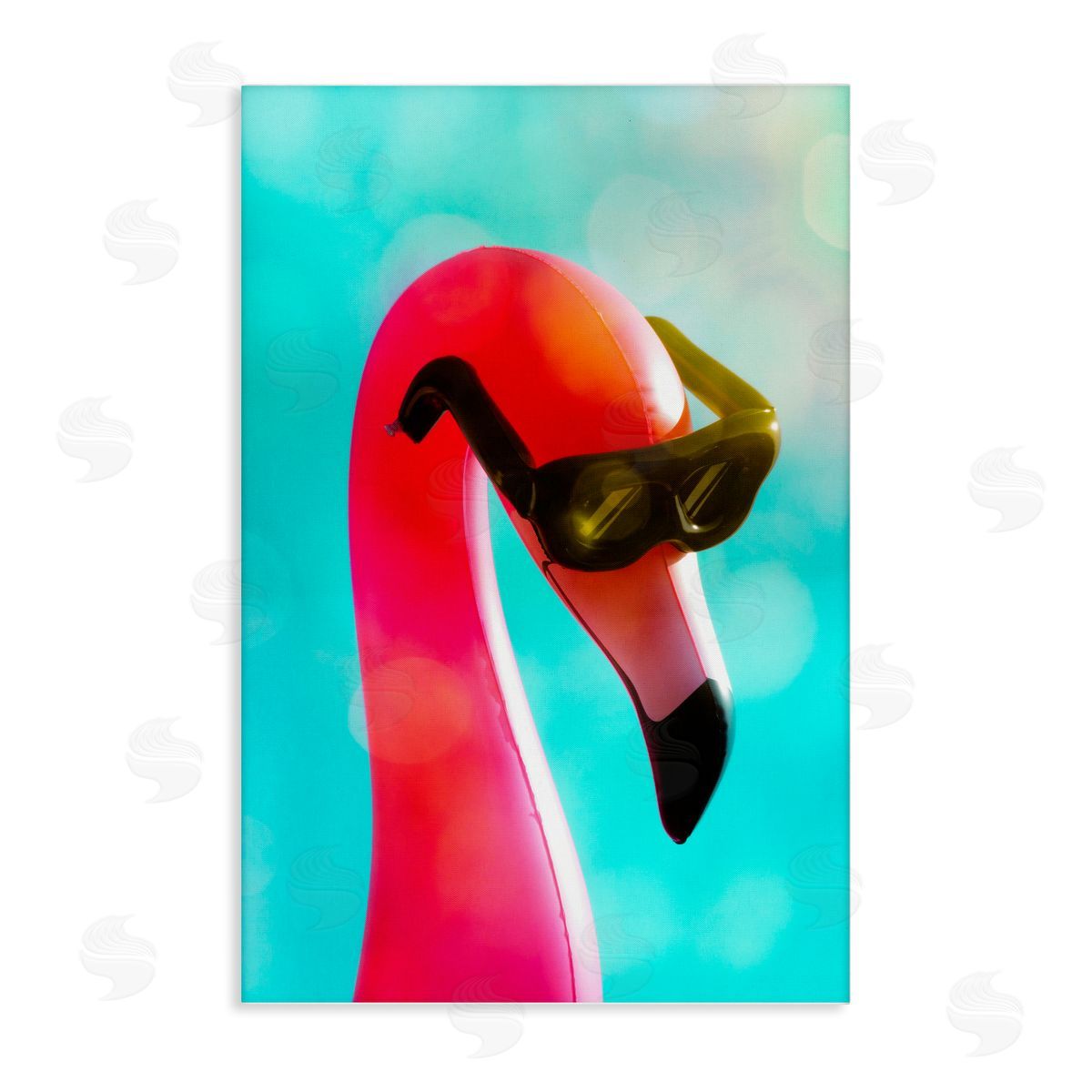 Flamingo Basking in Bokeh Canvas Wall Art, Home Decor by Graffi*tee Studios