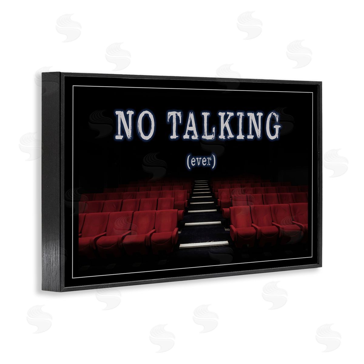 No Talking Move Theater Black Frame Print Wall Art, Home Decor by Graffi*tee Studios