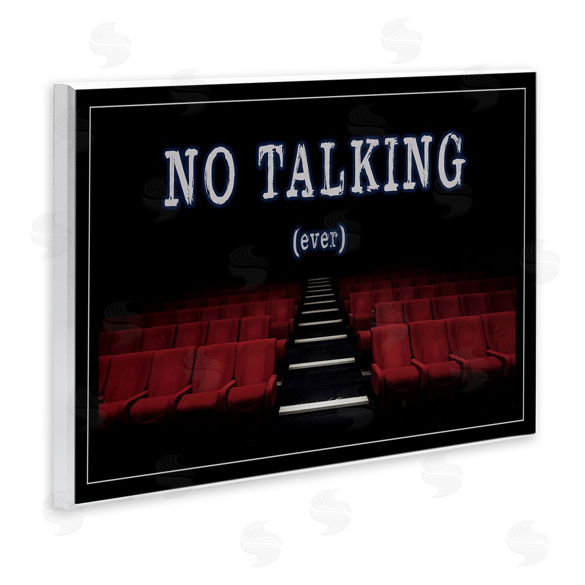 No Talking Move Theater Wood Plaque Wall Art, Home Decor by Graffi*tee Studios