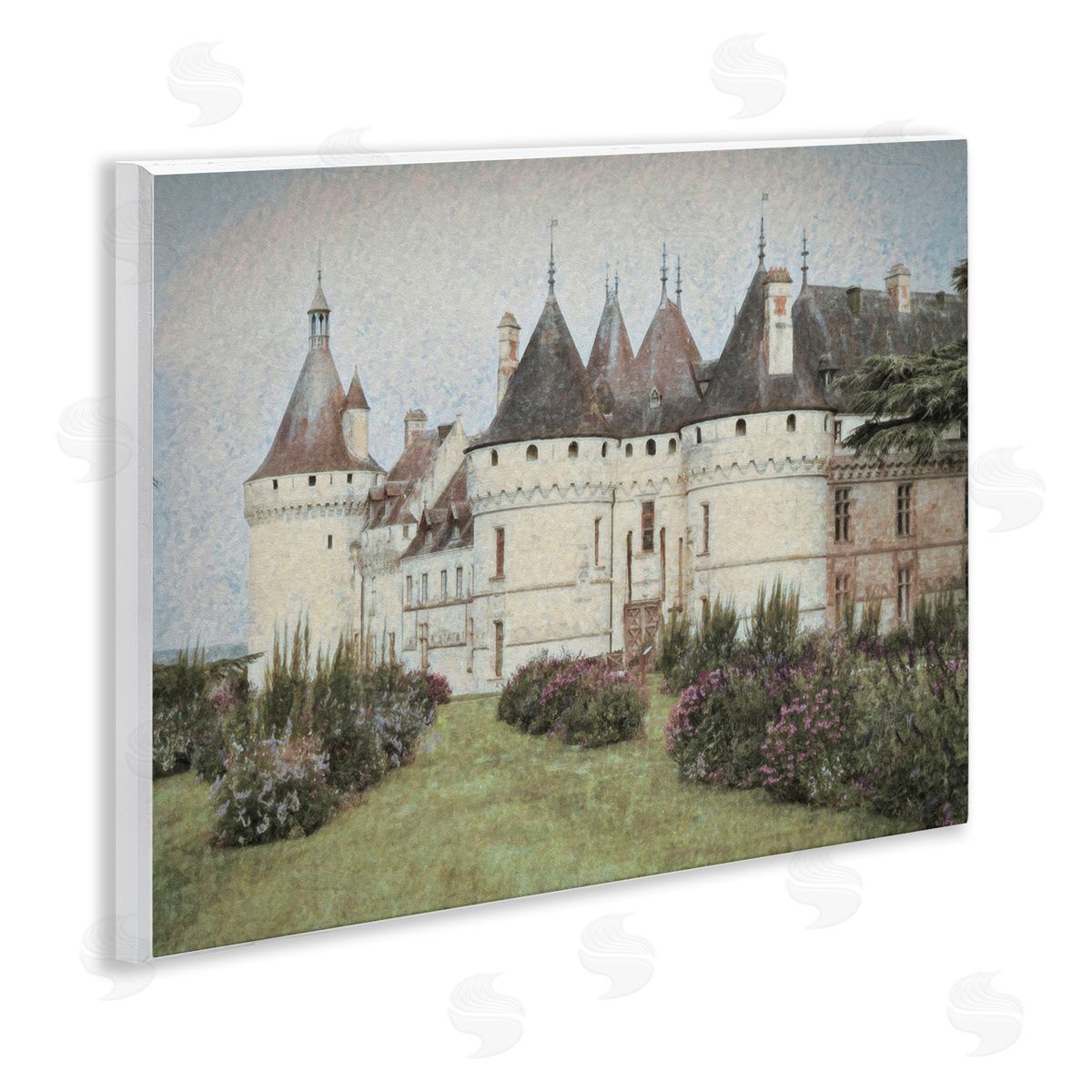 Graffitee Studios French Castle Landmark Wooden Wall Plaque Art Print
