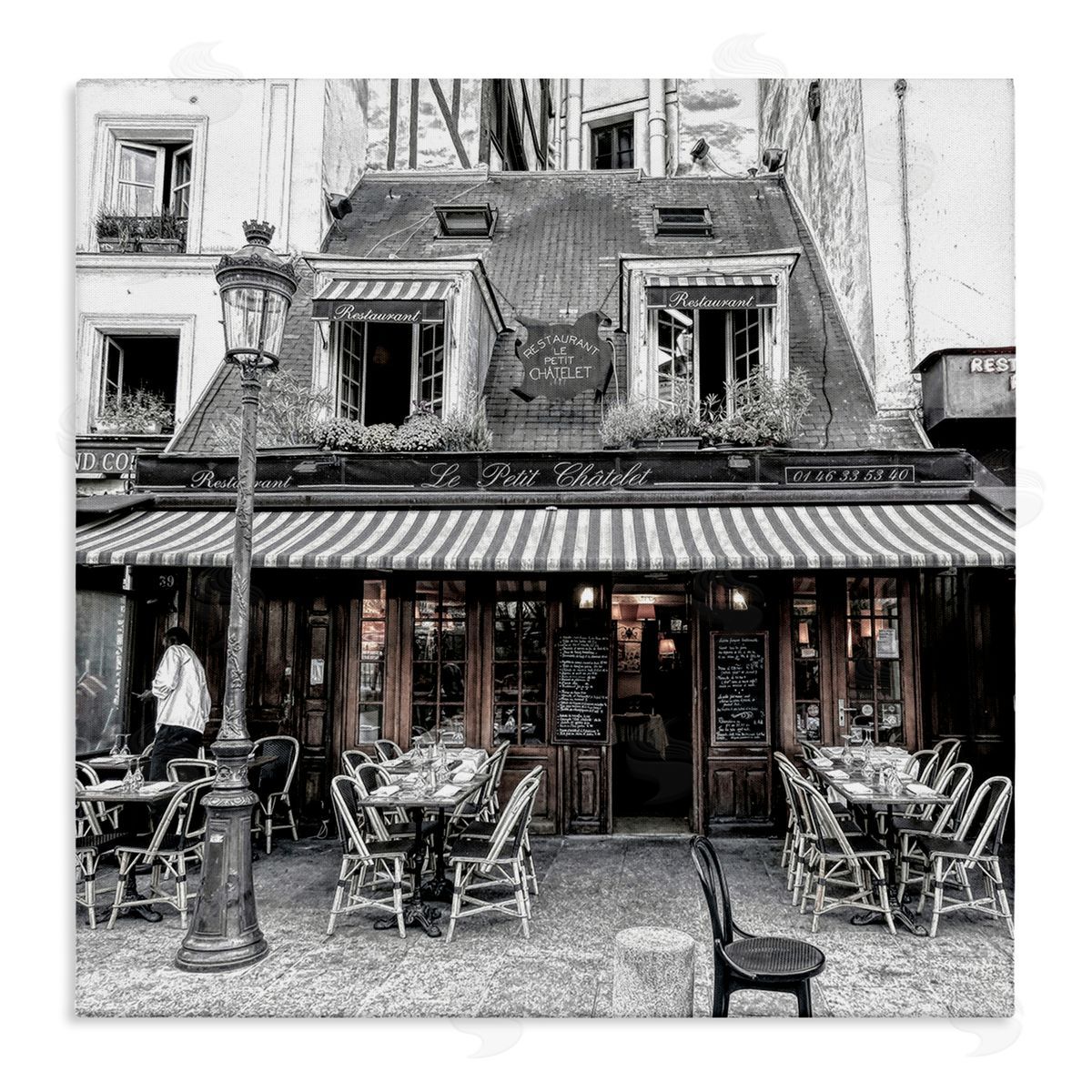 Graffitee Studios Sidewalk Café Bistro Canvas Wall Art Print