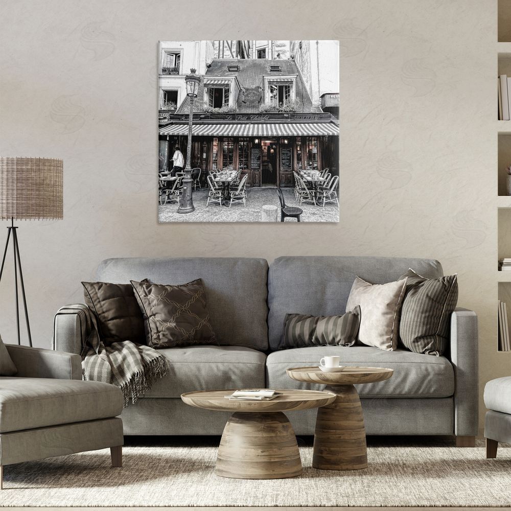 Graffitee Studios Sidewalk Café Bistro Canvas Wall Art Print in Room