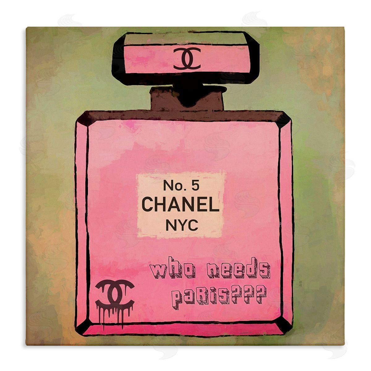 Graffitee Studios Who Needs Paris Glam Perfume Canvas Wall Art Print