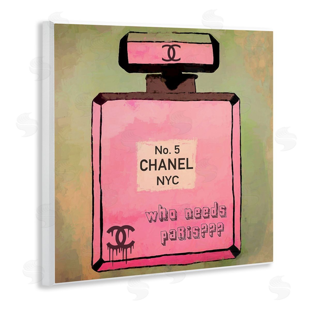 Graffitee Studios Who Needs Paris Glam Perfume Wooden Wall Plaque Art Print