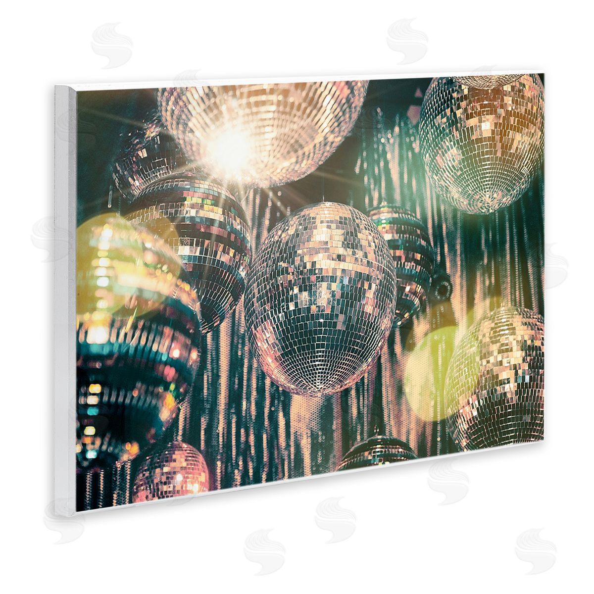 Disco Balls with Bokeh Wood Plaque Wall Art, Home Decor by Graffi*tee Studios
