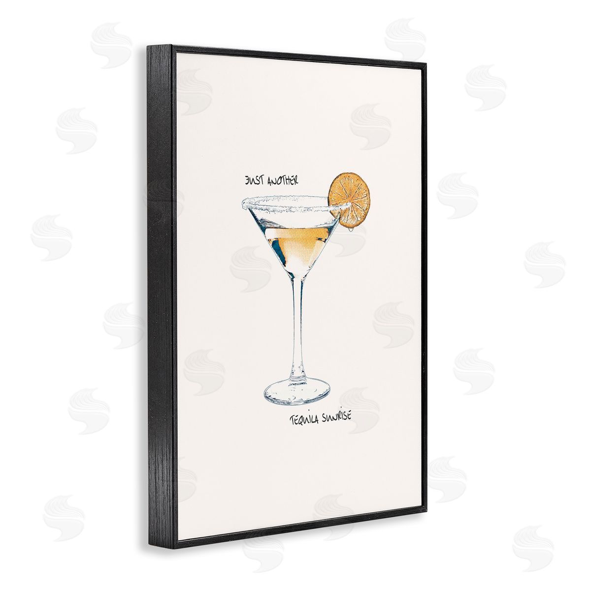 Just Another Tequilla Sunrise Black Frame Print Wall Art, Home Decor by Graffi*tee Studios