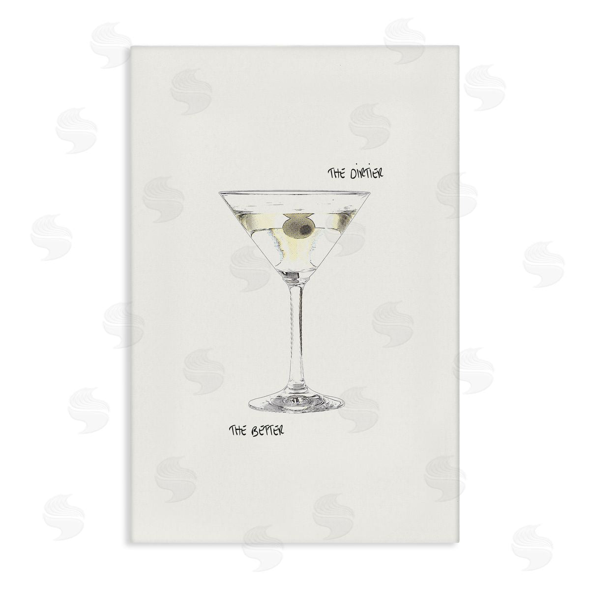 Dirtier The Better Martini Canvas Wall Art, Home Decor by Graffi*tee Studios