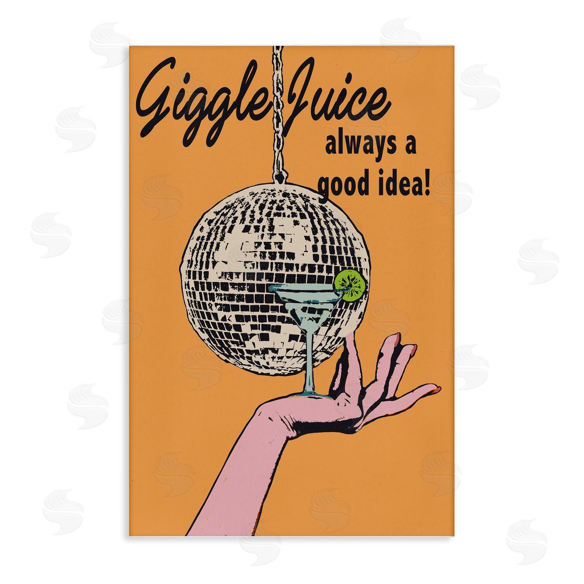 Giggle Juice Cocktail Canvas Wall Art, Home Decor by Graffi*tee Studios