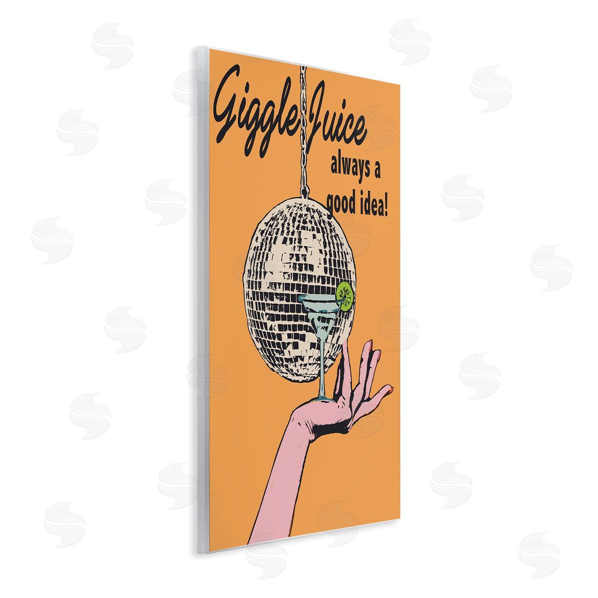 Giggle Juice Cocktail Wood Plaque Wall Art, Home Decor by Graffi*tee Studios