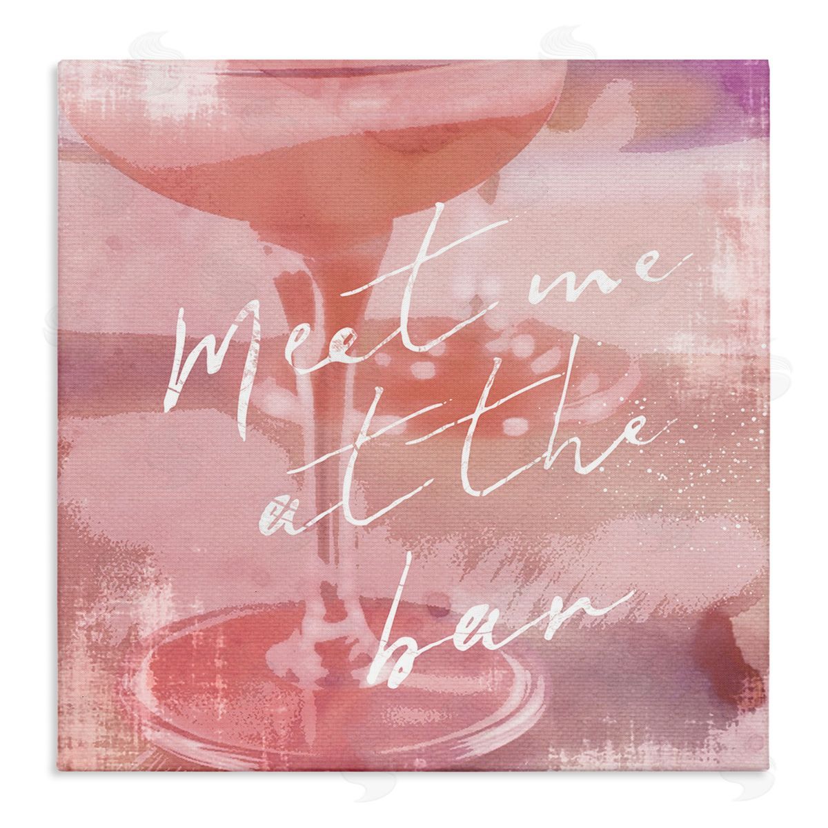 Graffitee Studios Meet Me at Bar Martini Canvas Wall Art Print