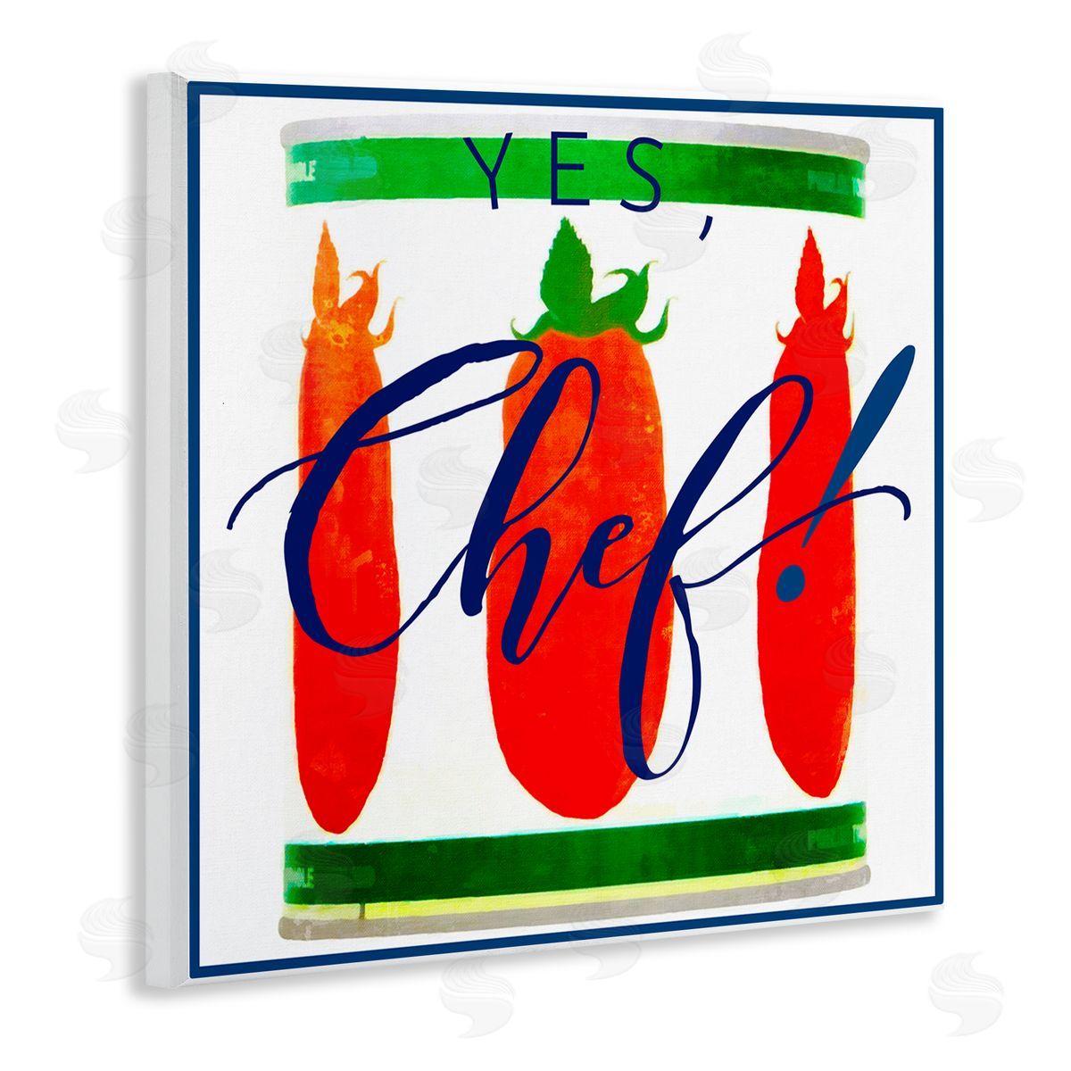 Graffitee Studios Yes Chef Canned Goods Wooden Wall Plaque Art Print