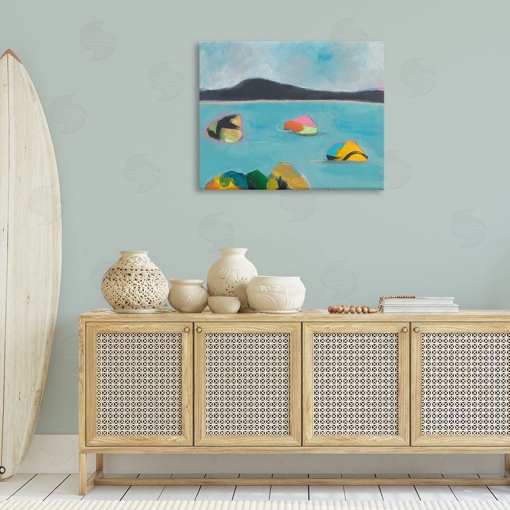 Jan Weiss Abstract Sea Buoys Canvas Wall Art Print in Room