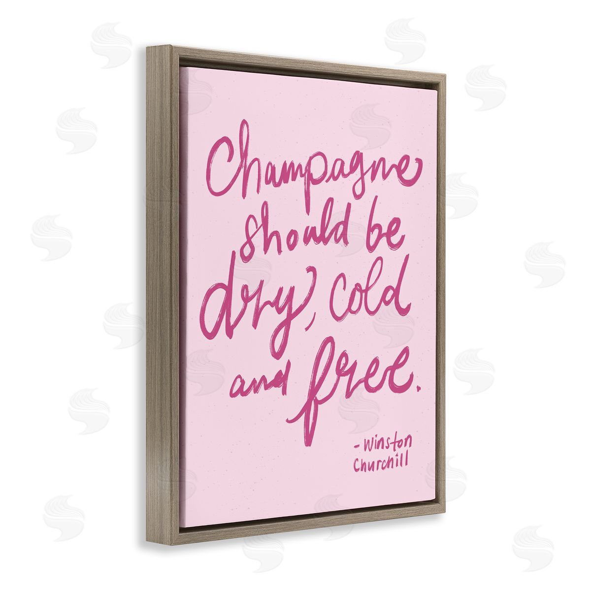 Dry Cold Free Champagne Brown Floating Frame Canvas Wall Art, Home Decor by Kristina Hultkrantz