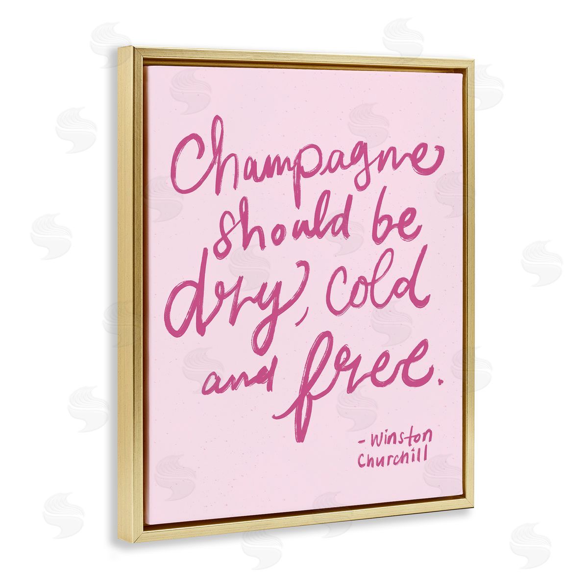 Dry Cold Free Champagne Gold Floating Frame Canvas Wall Art, Home Decor by Kristina Hultkrantz