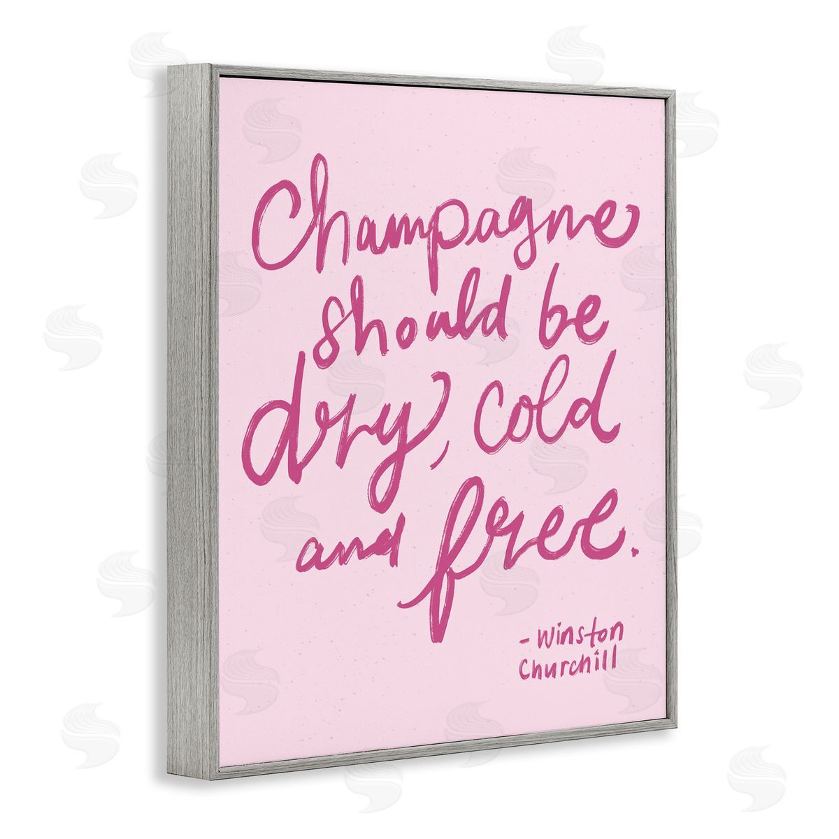 Dry Cold Free Champagne Grey Frame Print Wall Art, Home Decor by Kristina Hultkrantz