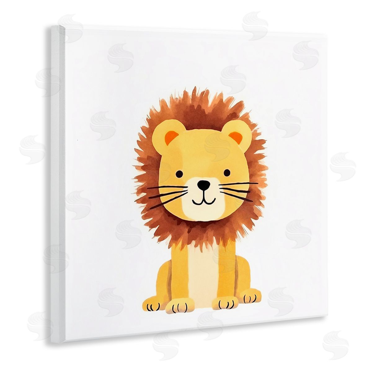 Andrea Haase Sitting Baby Lion Cub Wooden Wall Plaque Art Print