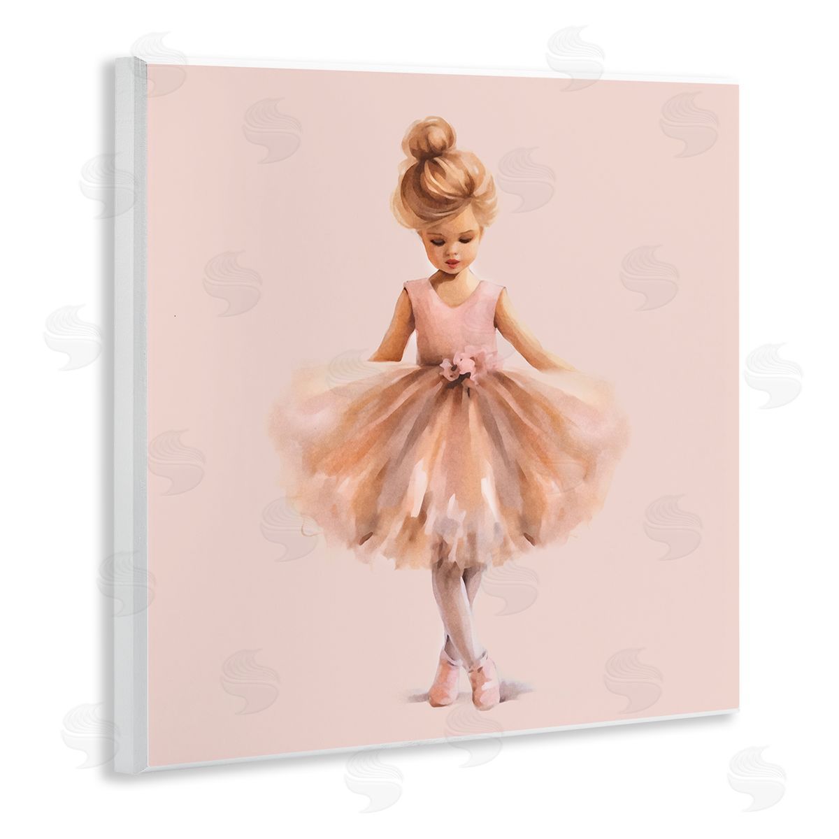 Andrea Haase Pink Ballerina Girl Wooden Wall Plaque Art Print