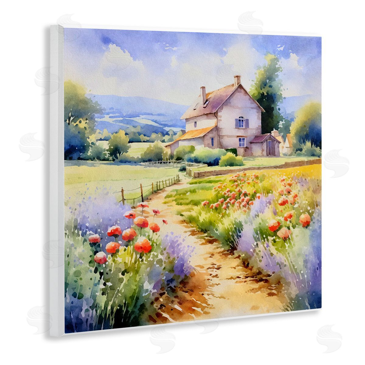 Andrea Haase Provence Cottage Gardens Wooden Wall Plaque Art Print