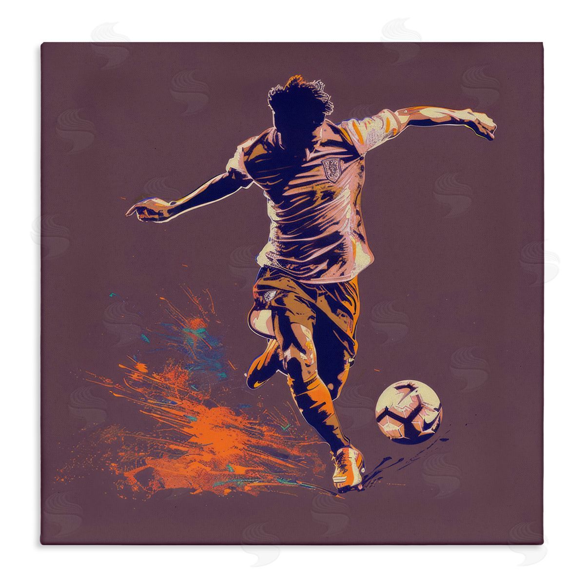 Lazar Studio Winning Goal Abstract Athlete Canvas Wall Art Print