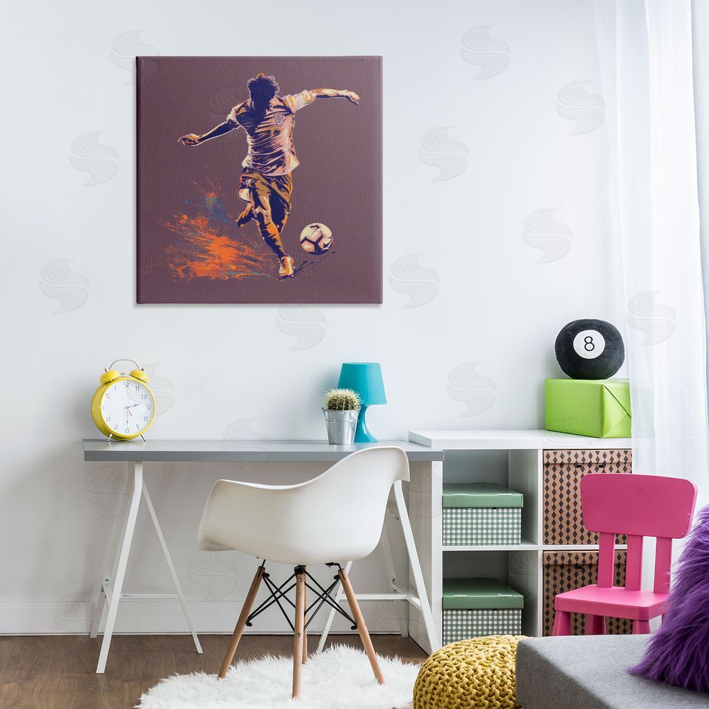 Lazar Studio Winning Goal Abstract Athlete Canvas Wall Art Print in Room