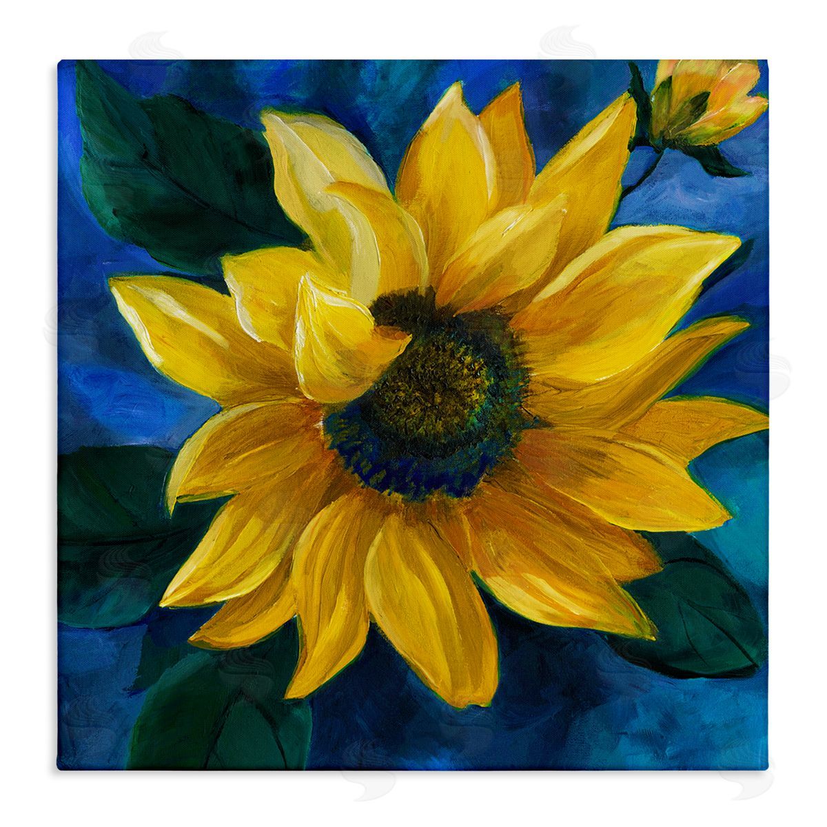 Nan Sunflower Curling Petals Canvas Wall Art Print