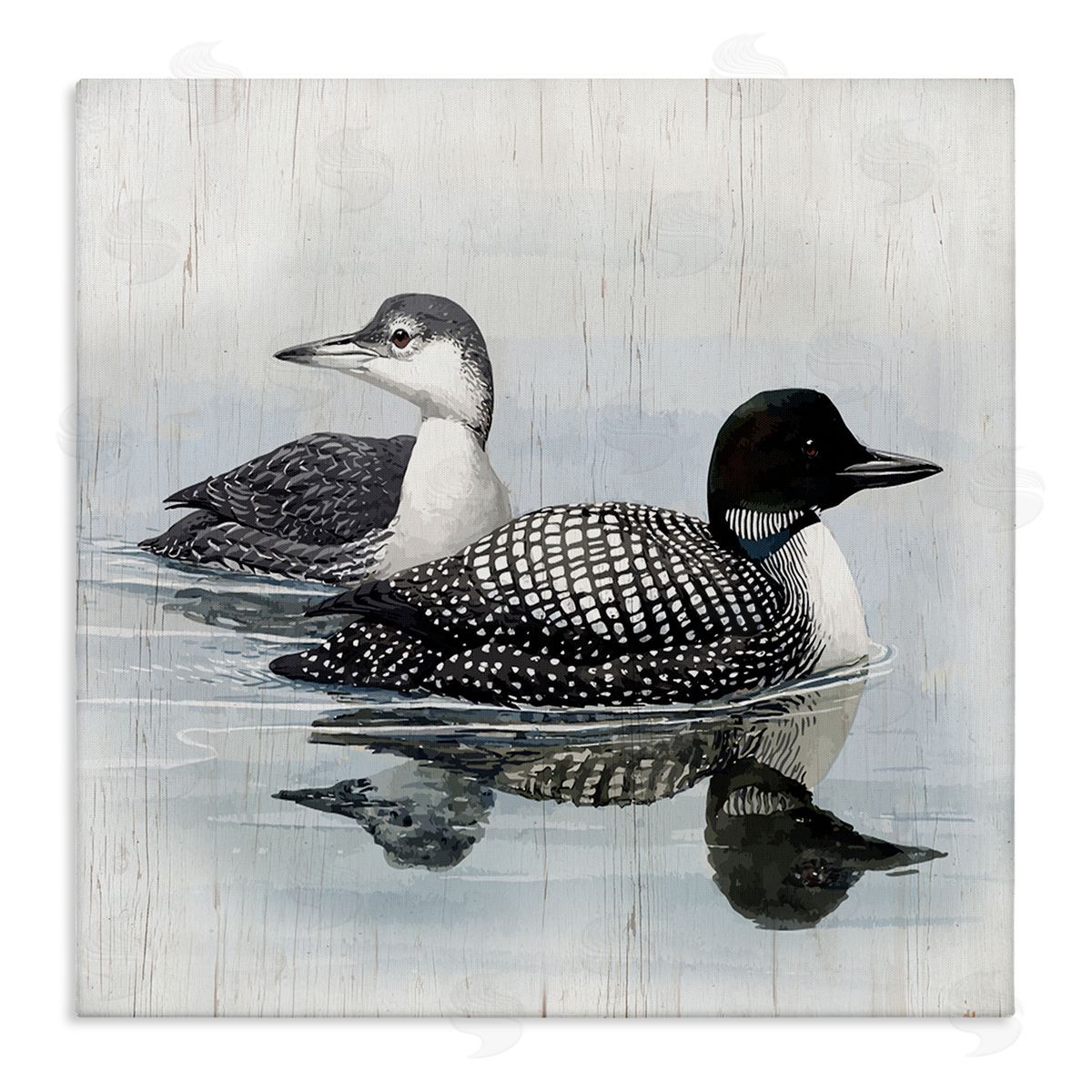 Susan Jill Traditional Loons Wading Canvas Wall Art Print