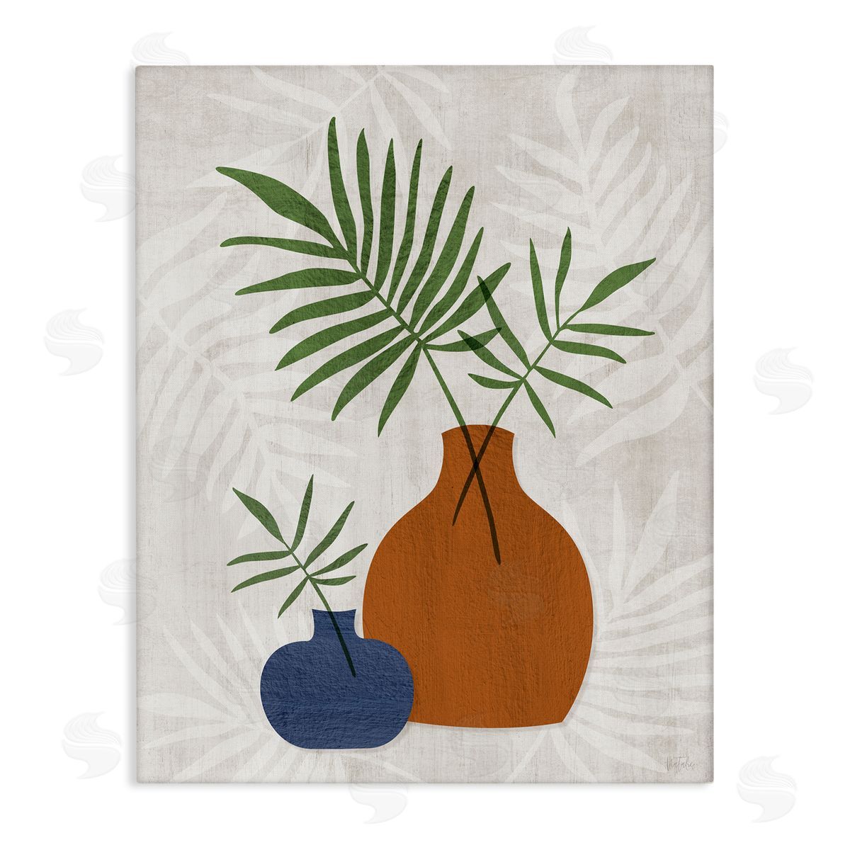 Boho Botanical Vases Canvas Wall Art, Home Decor by Natalie Carpentieri