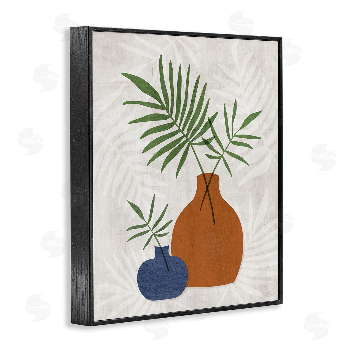 Boho Botanical Vases Black Frame Print Wall Art, Home Decor by Natalie Carpentieri