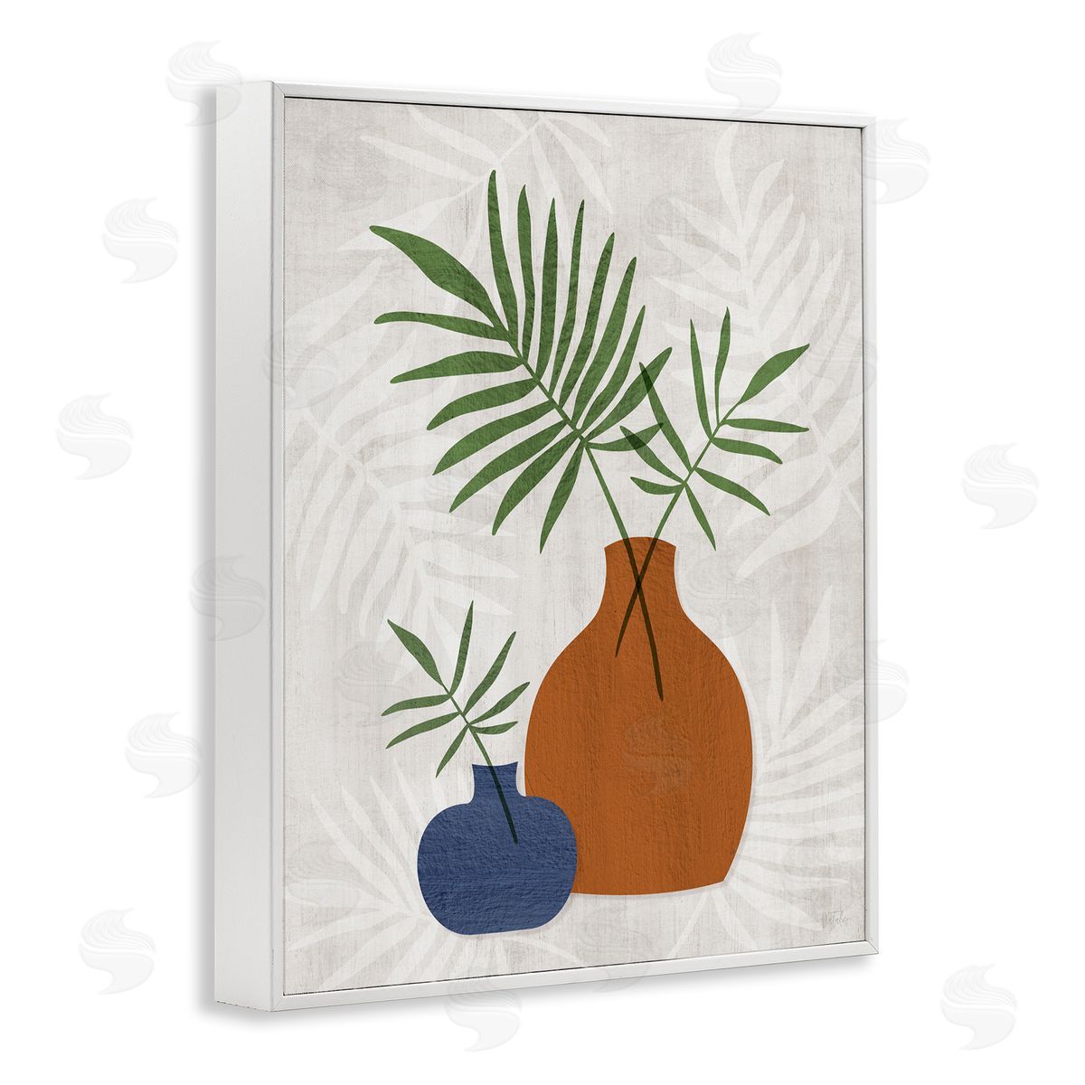 Boho Botanical Vases White Frame Print Wall Art, Home Decor by Natalie Carpentieri
