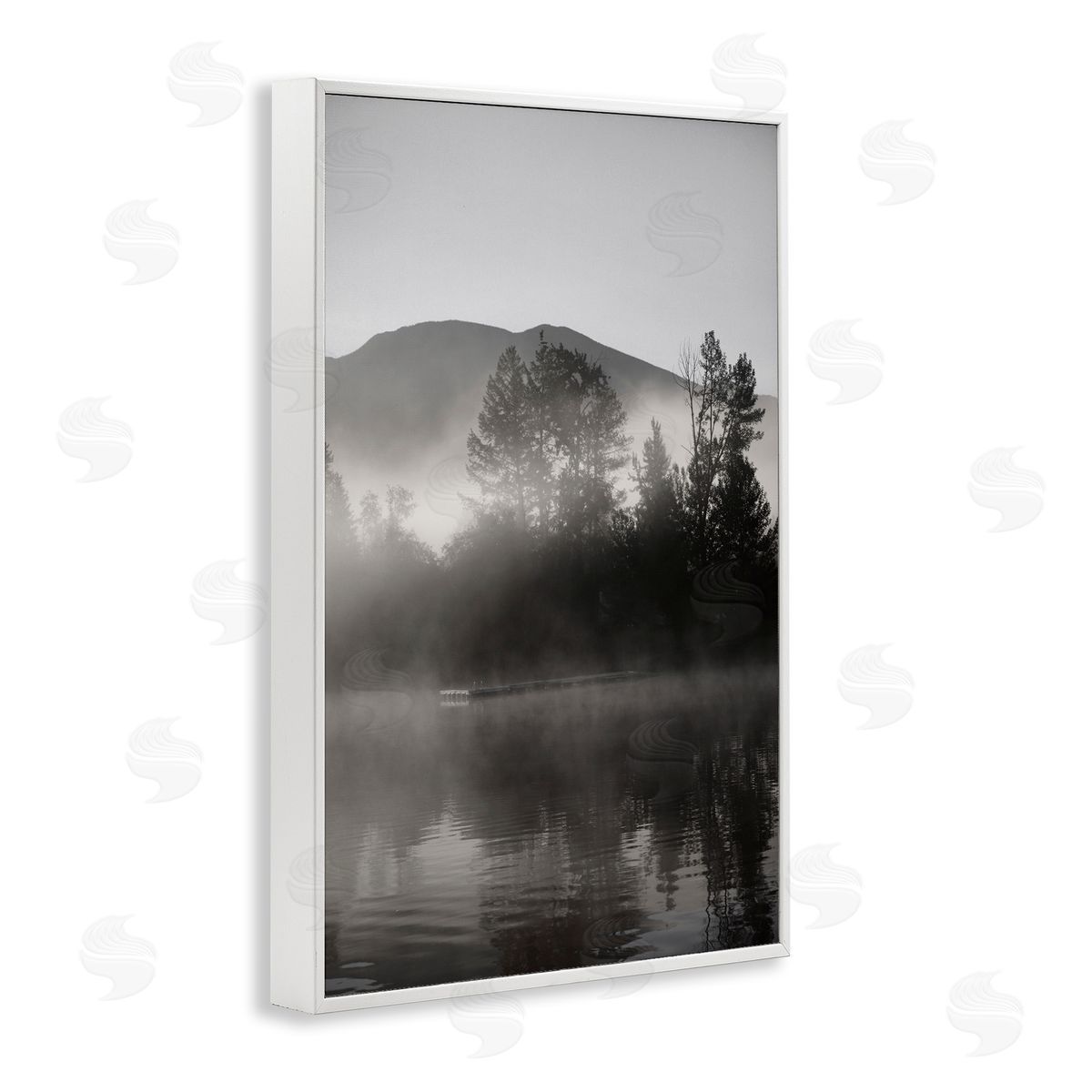 Soothing Lake Ripples White Frame Print Wall Art, Home Decor by Carol Robinson