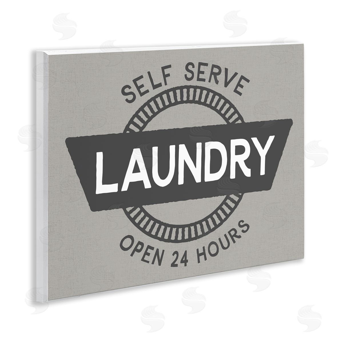 Retro Self Serve Laundry Wood Plaque Wall Art, Home Decor by CAD Designs