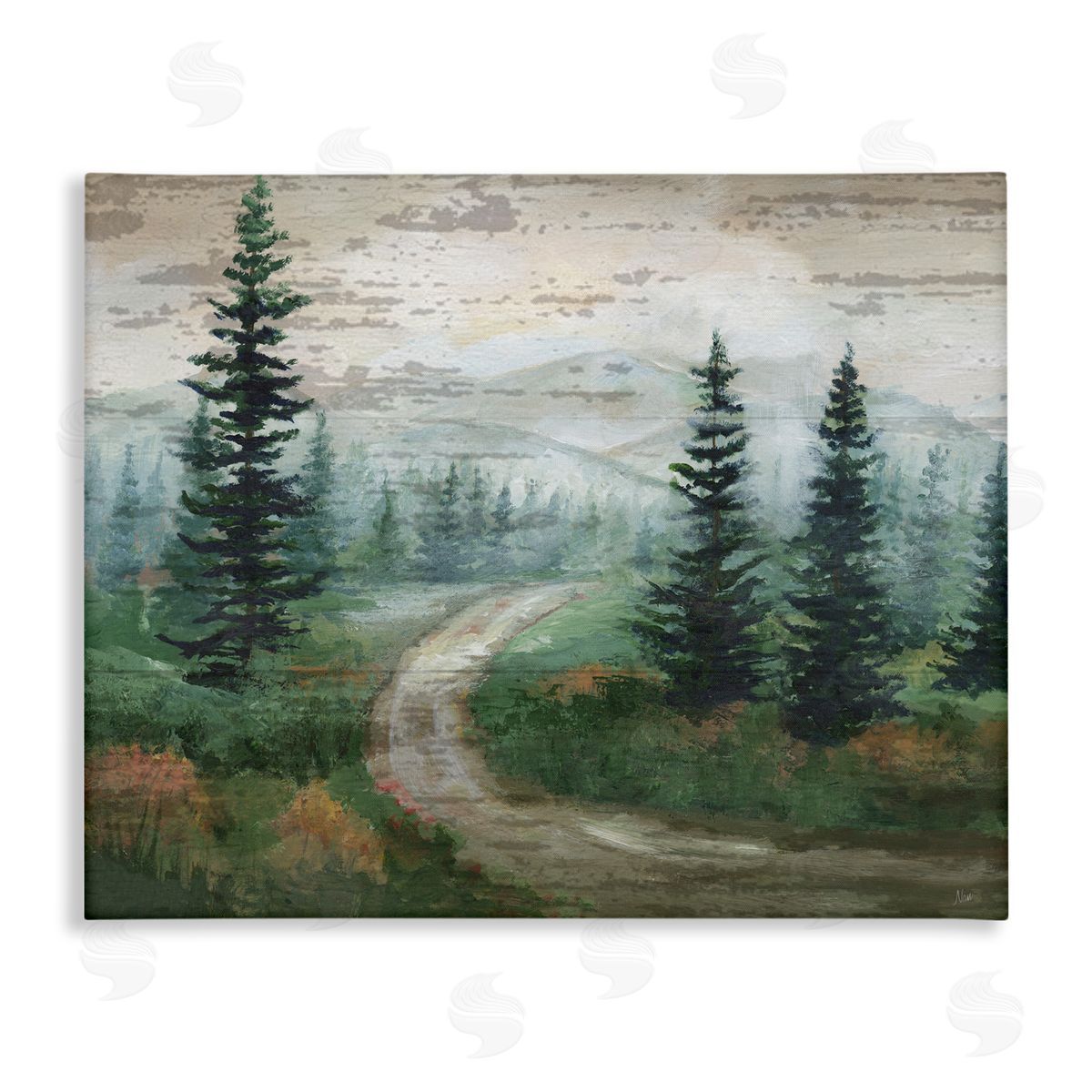 Nan Path Through Wilderness Canvas Wall Art Print