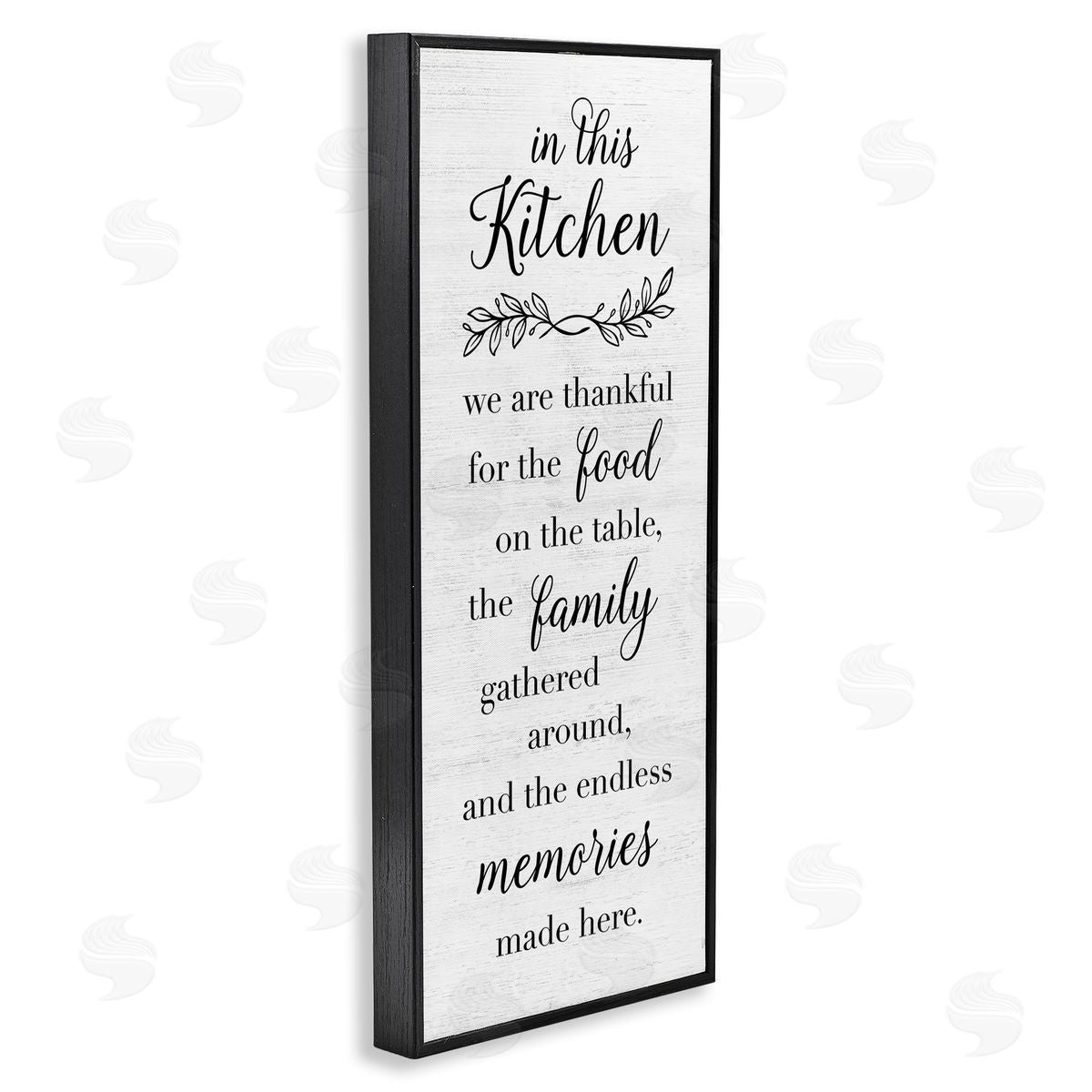 Kitchen Family Gratitude Black Frame Print Wall Art, Home Decor by Natalie Carpentieri