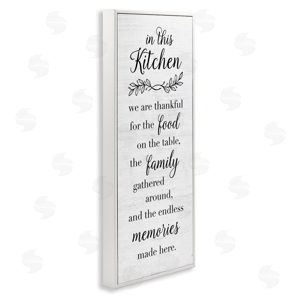 Kitchen Family Gratitude White Frame Print Wall Art, Home Decor by Natalie Carpentieri