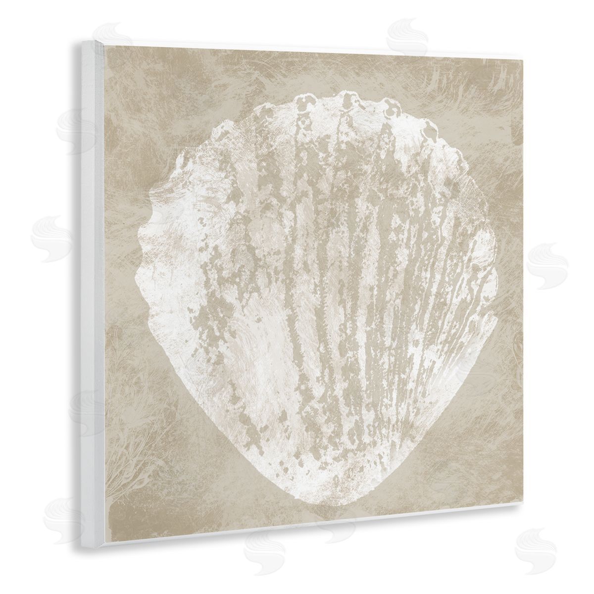 Carol Robinson Rustic Distressed Seashell Wooden Wall Plaque Art Print