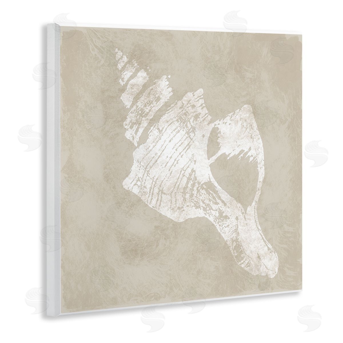 Carol Robinson Rustic Distressed Conch Wooden Wall Plaque Art Print