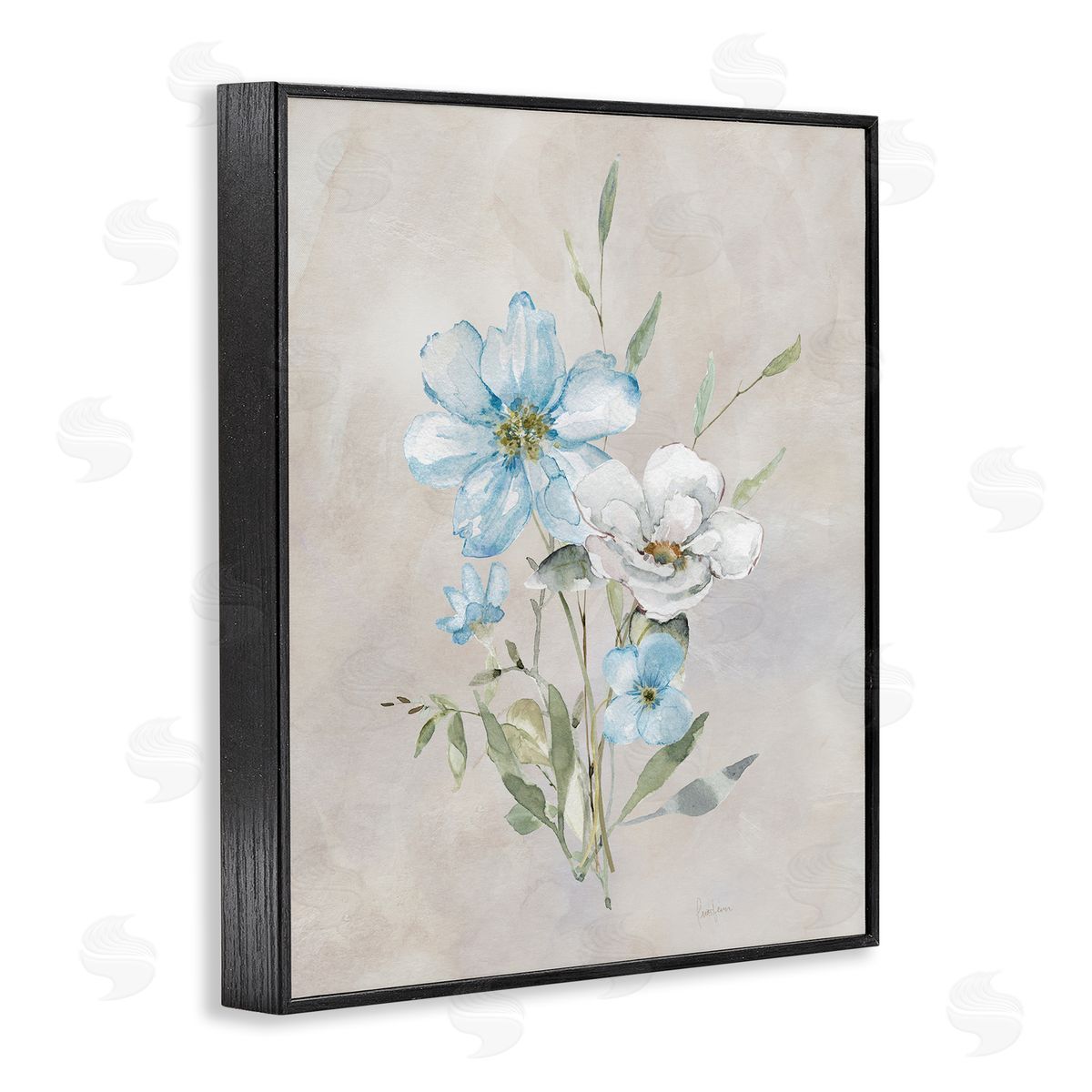 Simple Herbs Bundle Black Frame Print Wall Art, Home Decor by Livi Finn