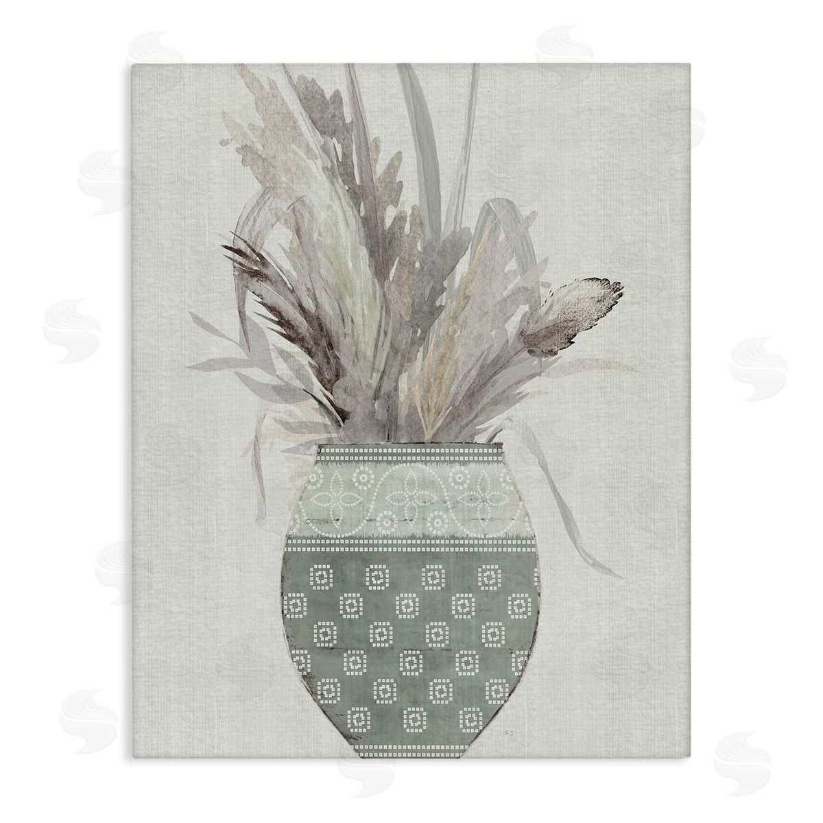 Natural Wheat Bouquet Canvas Wall Art, Home Decor by Susan Jill