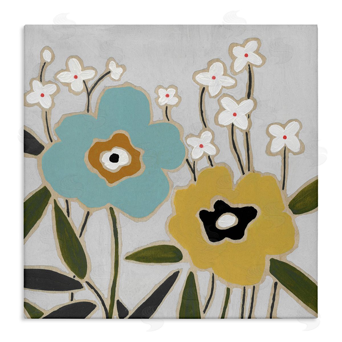 Carol Robinson Modern Hued Blooms Canvas Wall Art Print