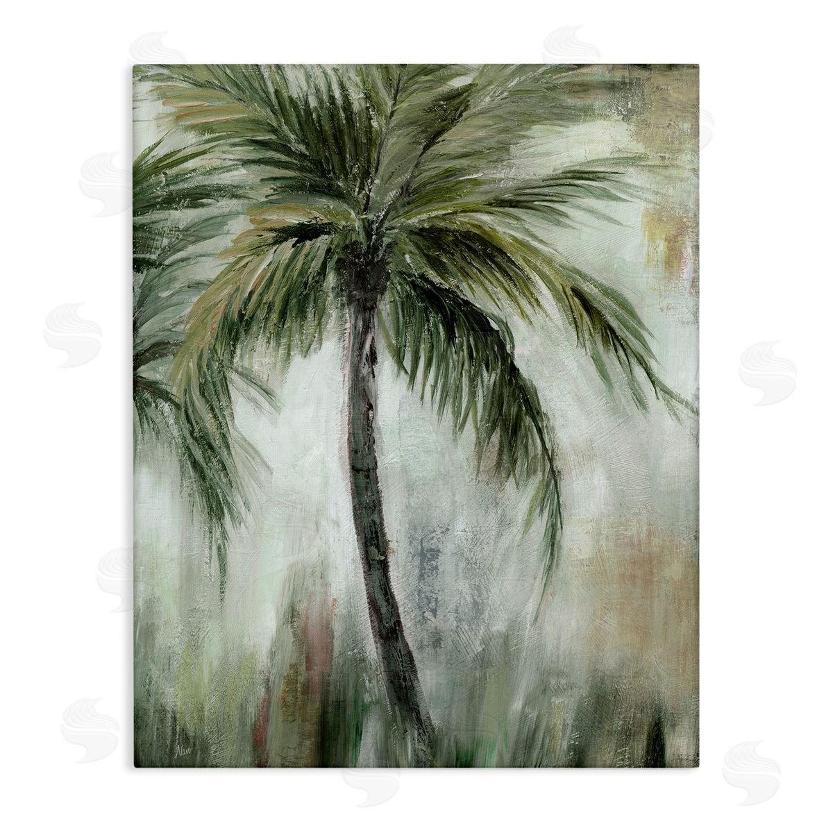 Fanned Palms Impression Canvas Wall Art, Home Decor by Nan