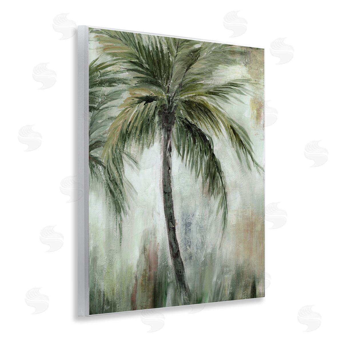 Fanned Palms Impression Wood Plaque Wall Art, Home Decor by Nan