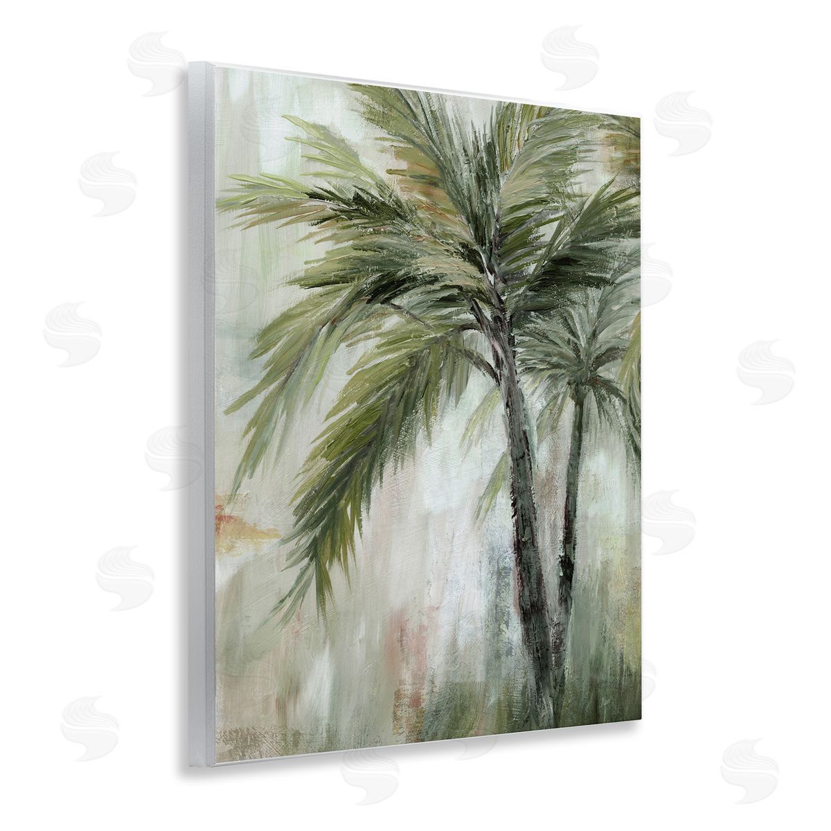 Abstract Palm Fans Wood Plaque Wall Art, Home Decor by Nan