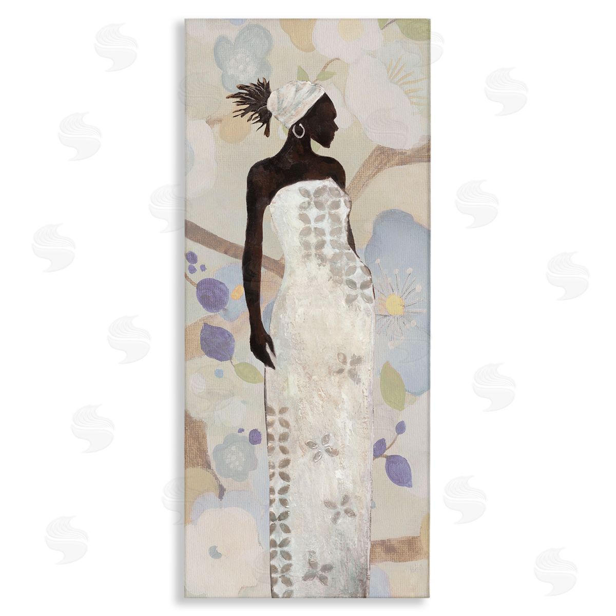 Stylish Woman Neutral Tones Canvas Wall Art, Home Decor by Janet Tava