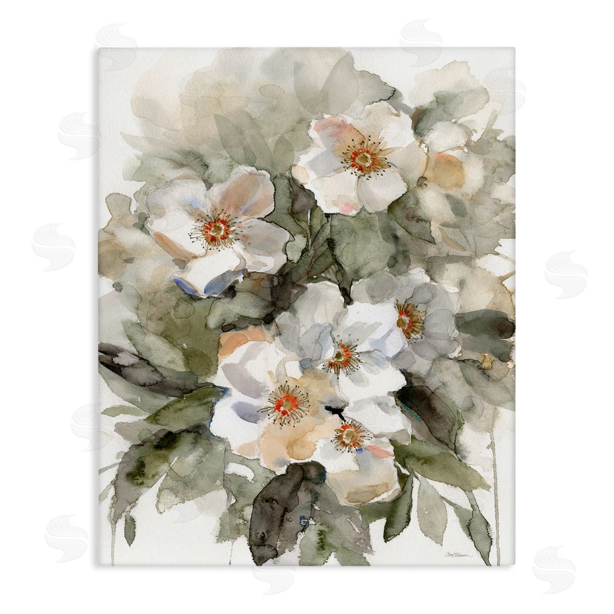 Abstract Floral Bundle Canvas Wall Art, Home Decor by Carol Robinson