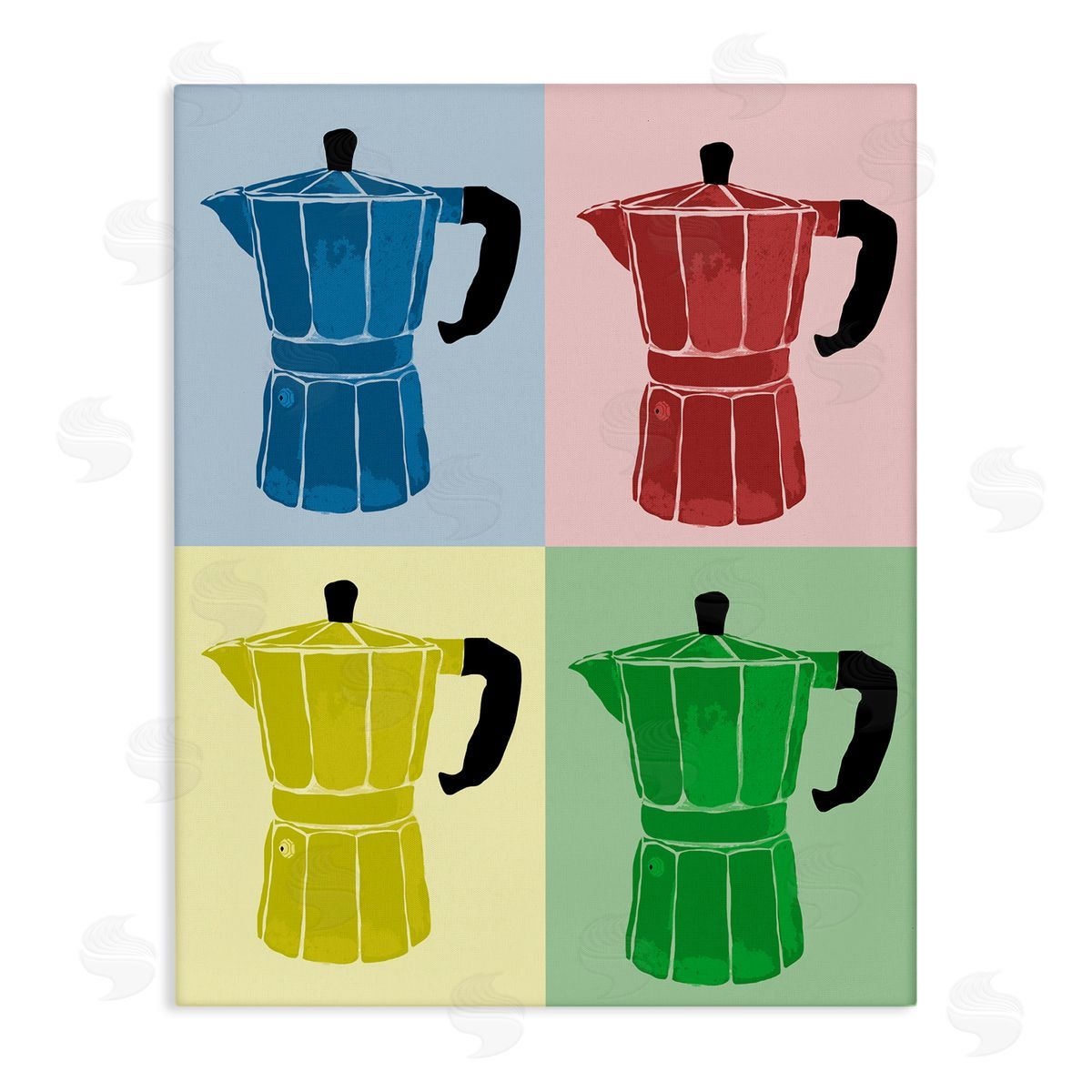 Coffee Espresso Pop Style Canvas Wall Art, Home Decor by Daniela Santiago