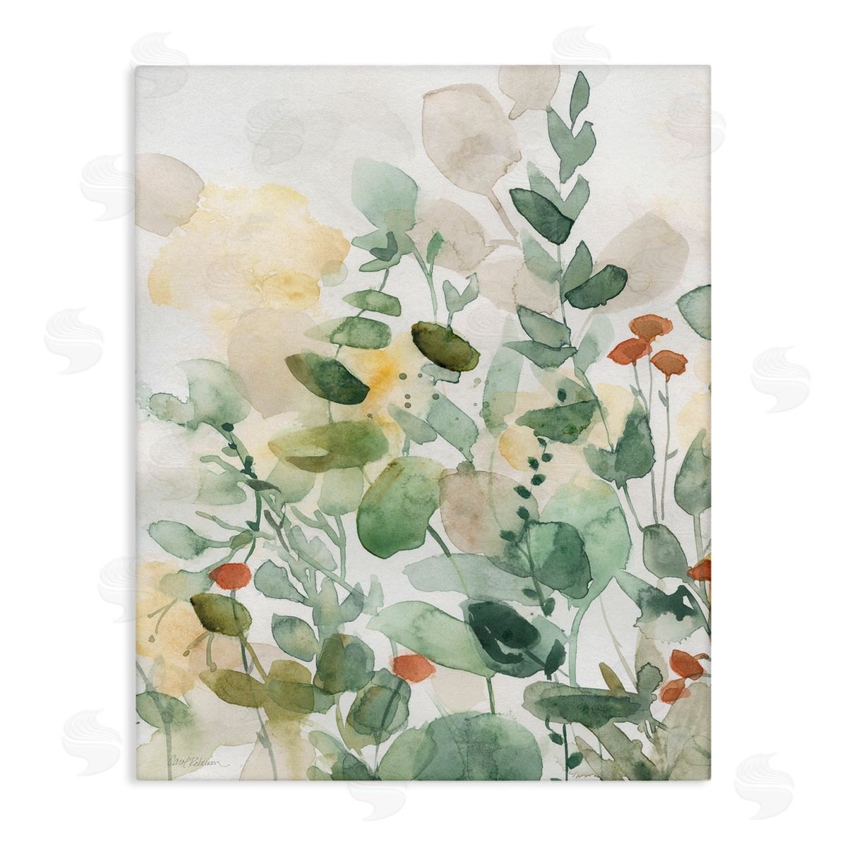 Opaque Layered Leaves Canvas Wall Art, Home Decor by Carol Robinson